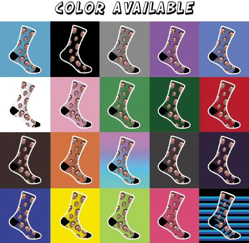 Vista 7 de Jecivila Calcetines personalizados con foto, calcetines divertidos personalizados, imprime tu imagen, regalos divertidos personalizados para hombres