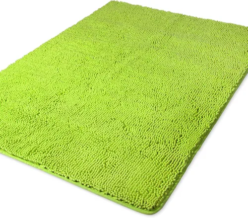 Vista 28 de Yeaban Alfombra de pasillo de baño de 24 x 72 pulgadas, antideslizante, alfombra de baño larga de felpilla gruesa, absorbente y lavable, alfombra