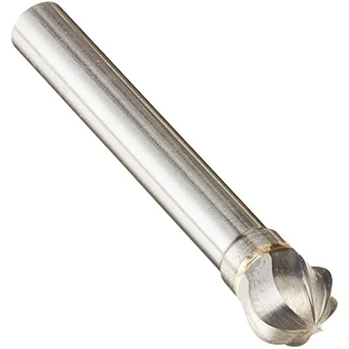 Vista 78 de Drill America SA-1 Rebaba de carburo/lima giratoria cilíndrica de doble corte para amoladora de troquel de 1/4" de diámetro x 5/8" de longitud