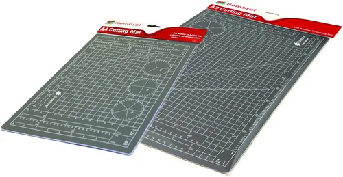 Vista 3 de Humbrol AG9155 Modeler - Alfombrilla de corte A4, color rojo