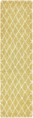 Vista 40 de Unique Loom Rabat Shag Collection - Alfombra de área con enrejado (2 pies 2 pulgadas x 3 pies 1 pulgada, rectangular, marfil puro/gris)