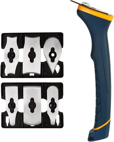 Vista 8 de MANUFORE Raspador De Pintura De Agarre Suave Con Contorno, 6 Piezas De Cuchillas De Acero Inoxidable Diferentes Para Eliminar Pintura, Barniz