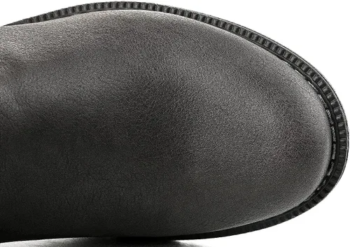 Vista 7 de GLOBALWIN - Botas de vestir a media pantorrilla para mujer, botas de motociclista para mujer
