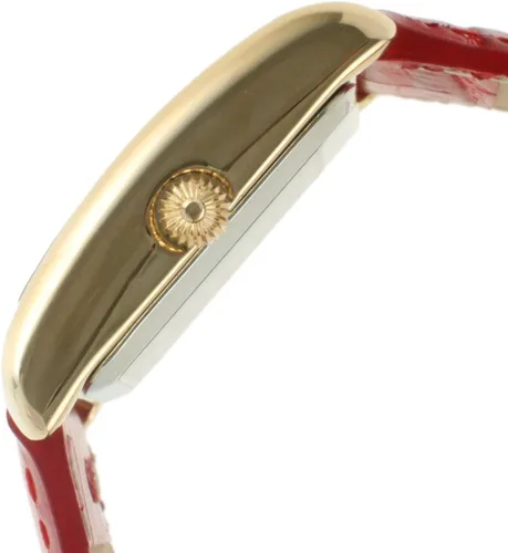 Vista 5 de Peugeot reloj de mujer enchapado en oro 14K, correa de cuero