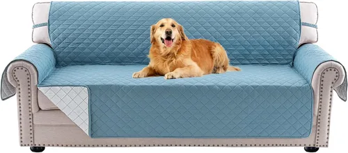 Vista 10 de PrinceDeco Funda de sofá para perros, lavable y reversible, apta para mascotas, resistente al agua, protector de muebles con correas elásticas