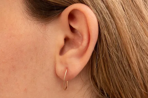Vista 73 de Aretes de aro de oro de plata – Aretes de aro para mujer, dos piezas de aros de plata fina rellenos de oro, aro de hélice, anillo de tragus, aro