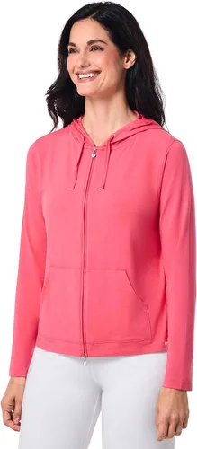 Vista 34 de Sudadera con capucha para la costa, de Coolibar, para mujer, UPF 50+, protege del sol