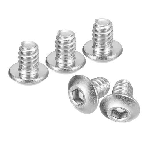 Vista 24 de Uxcell tornillos de cabeza de botón #8-32x1, 20 unidades, pernos hexagonales de acero inoxidable 304, tornillos de rosca completa con cabeza