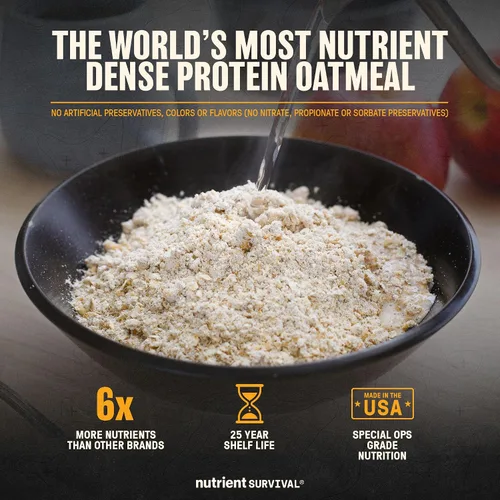Vista 3 de Harina de avena instantánea con alto contenido de proteínas, manzana y canela, suministros de preparación liofilizados y suministro de alimentos