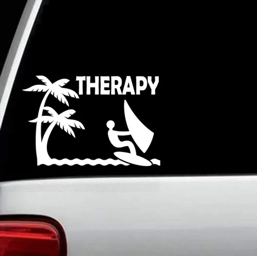 Vista 5 de Windsurfing Decal Sticker for Car Window 7.0 Inch BG 351A