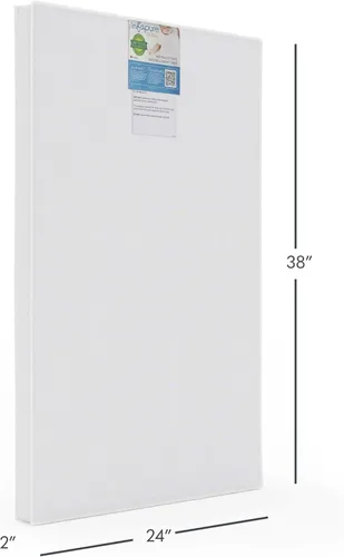 Vista 2 de Foundations Infapure - Colchón de espuma para cuna, de 2 pulgadas, ligero e hipoalergénico, para usar con cunas mini, portátiles y compactas, hecho