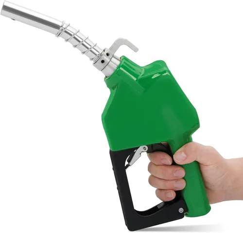 Vista 7 de Boquilla y gancho de combustible automático NPT de 1 pulgada, mango de bomba de gas diesel, 19/16 pulgadas (OD = 30mm) flujo máximo 30 GPM, boquilla