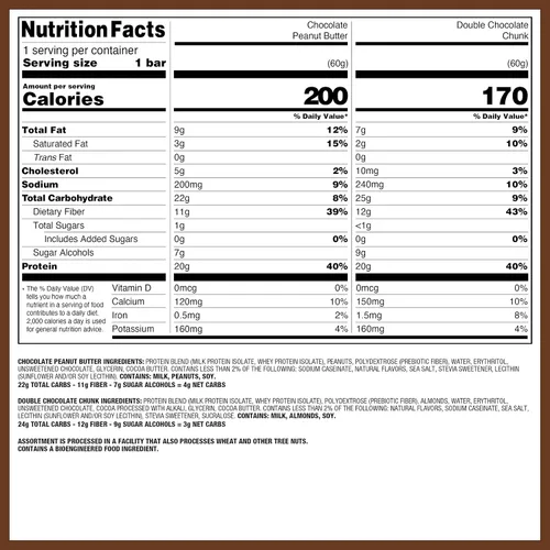 Vista 4 de Quest Nutrition Paquete de variedad para amantes del chocolate, alto en proteínas, bajo en carbohidratos, sin gluten, apto para ceto, 12