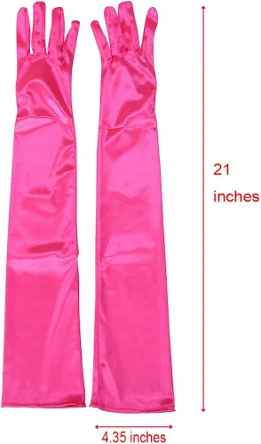 Vista 2 de Xuhan 15 21 Long Flapper Evening Opera Satin Gloves for Women Elbow Length 1920s