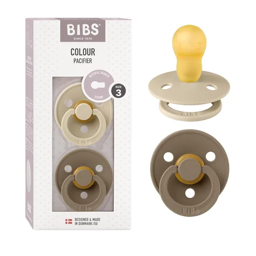 Vista 76 de BIBS - Paquete de 2 chupetes para bebés, goma natural libre de bisfenol A, hechos en Dinamarca, colección Colour, para bebés de 18+ meses, azul bebé