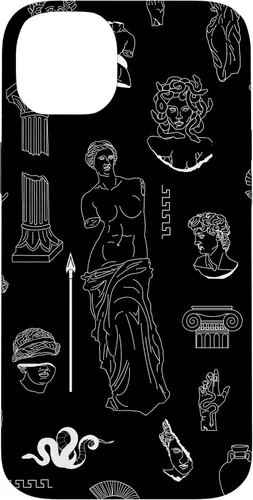 Vista 15 de Ancient Greece Statues Greek Aesthetic Black Case for iPhone 17