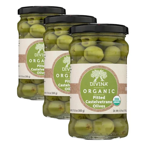 Vista 5 de DIVINA Aceitunas orgánicas Castelvetrano sin hueso, 10.6 oz