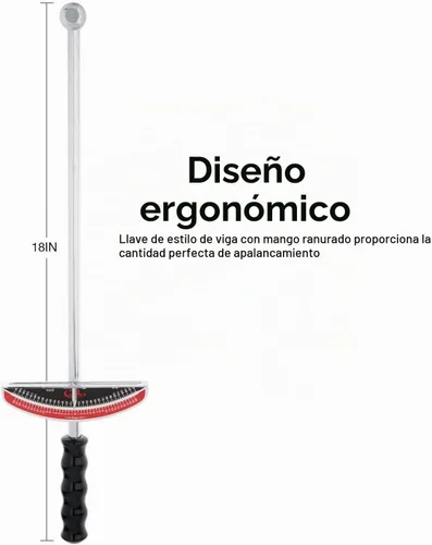 Vista 4 de Tooluxe 03703l torquímetro de 3/8 pulgadas y ½ pulgada, doble, de acero templado 0-150 pies libras.