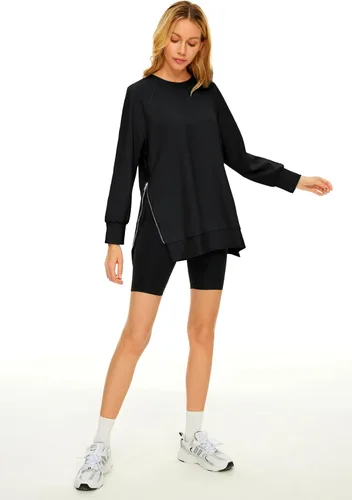 Vista 4 de EFAN Sudaderas de gran tamaño para mujer, manga larga, cuello redondo, sudaderas casuales con capucha 2024, ropa de moda de otoño