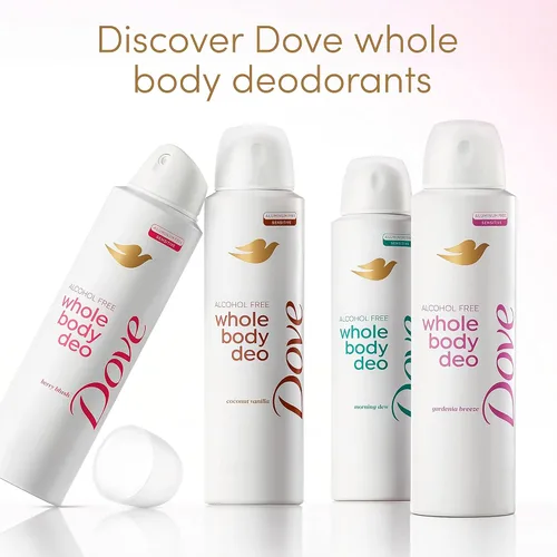 Vista 6 de Dove Berry Blush - Desodorante en aerosol para todo el cuerpo sin alcohol