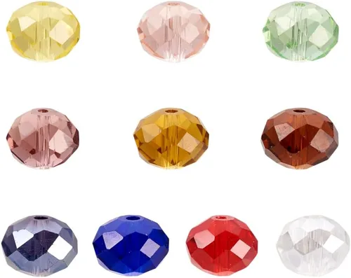 Vista 33 de Craftdady - 500 piezas de cuentas de vidrio redondas de 4 mm esmeriladas transparentes con cristal mate. Cuentas de vidrio esféricas pequeñas y 20