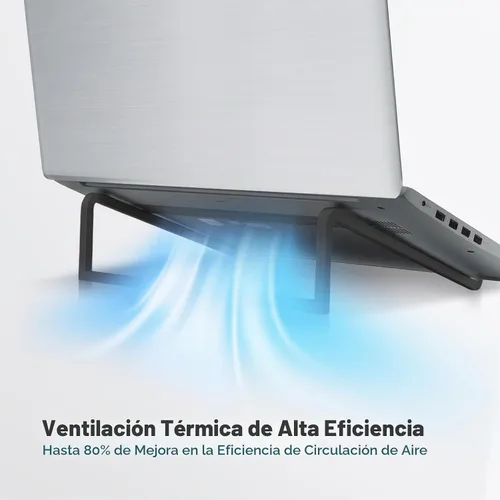 Vista 5 de TENOC Soporte plegable para computadora portátil, color negro