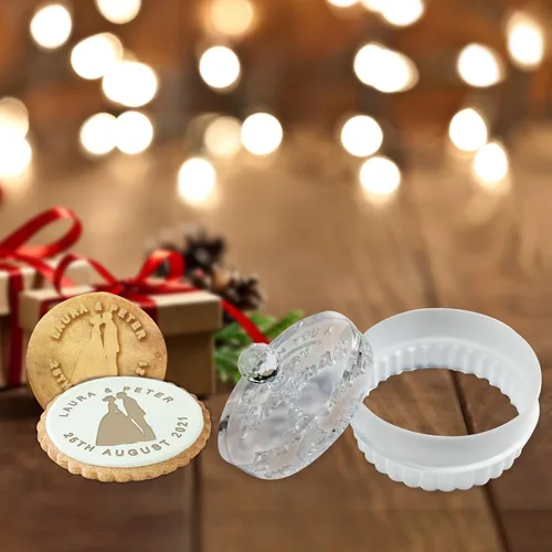 Vista 6 de Sello de galletas personalizado con apellido, sellos de galletas personalizados con asa, baby shower, para hornear, cortador de acrílico, regalos