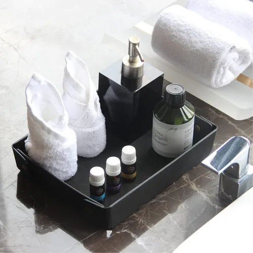 Vista 8 de CASIRENA Bandeja organizadora de cuero sintético para regalo del día del padre para hombres, bandeja para llaves de mesa de entrada, cartera, reloj