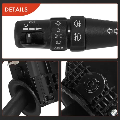Vista 8 de A-Premium Interruptor de señal de giro, limpiaparabrisas, atenuador de faros (automático), palanca de interruptor multifunción de control de crucero