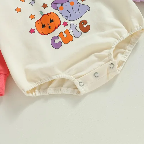 Vista 7 de Traje de Halloween para bebé, niño, niña, sudadera de calabaza, mameluco de burbujas, suéter de gran tamaño, ropa de otoño e invierno
