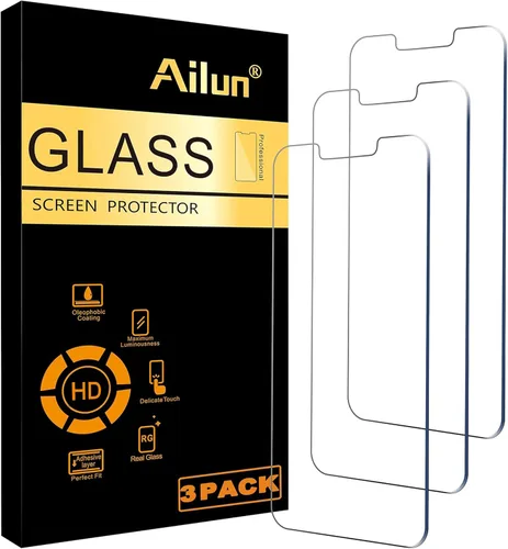 Vista 26 de Ailun - Protector de pantalla Apple iPhone 11 Pro/iPhone Xs/iPhone X, pantalla de 5.8 pulgadas, vidrio templado 2.5D, para la mayoría de las fundas