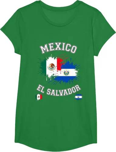 Vista 87 de Camiseta de recuerdo de la bandera vintage de El Salvador de México