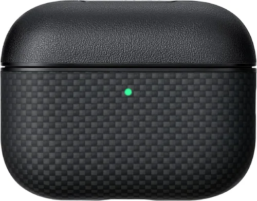 Vista 10 de PITAKA - Funda MagSafe, fibra de aramida tejida para AirPods Pro 2, color negro Funda protectora delgada a prueba de golpes para AirPods Pro 2