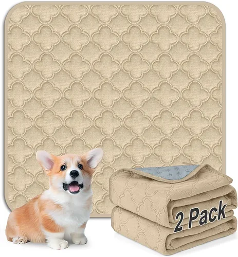 Vista 33 de FunFurry Forro lavable para jaula de conejillo de indias, paquete de 4 almohadillas reutilizables y lavables, ropa de cama impermeable para Azul