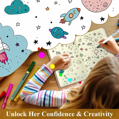 Vista 6 de Diario Blue Jay para niñas, regalo para adolescentes, niños, diario con bolígrafo y cierre magnético, 192 páginas para escribir, cuaderno forrado