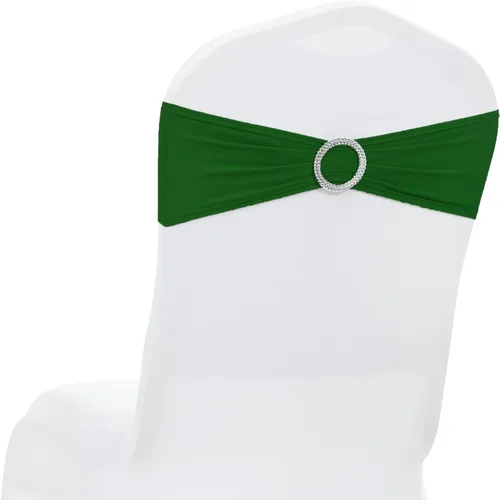 Vista 15 de MDS® Paquete de 10 bandas de elastano para silla con hebilla deslizante para decoración de bodas y eventos, bandas elásticas reutilizables