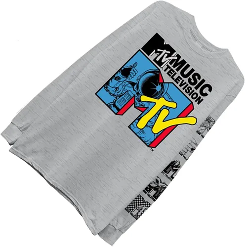 Vista 4 de MTV Mens Classic Logo Men's Long Sleeve T-Shirt