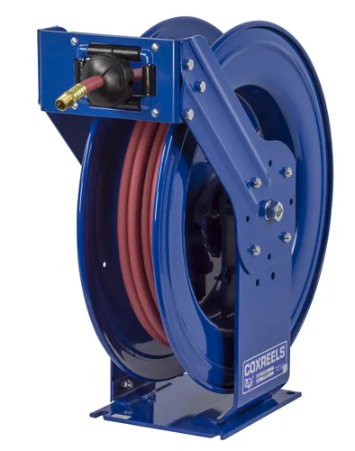 Vista 9 de Coxreels TSHL-N-650 Carrete de manguera con resorte de trabajo pesado Supreme Duty para aire/agua/aceite: 1" I.D., capacidad de manguera de 50