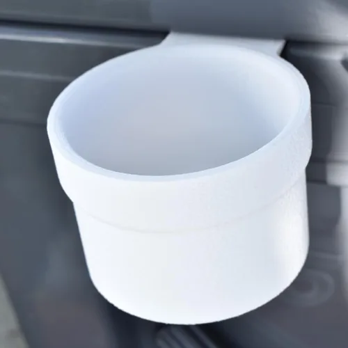 Vista 4 de Accesorio para portavasos compatible con enfriadores Yeti 35 Soporte para bebidas para enfriadores Fabricado en Estados Unidos (blanco, una taza)