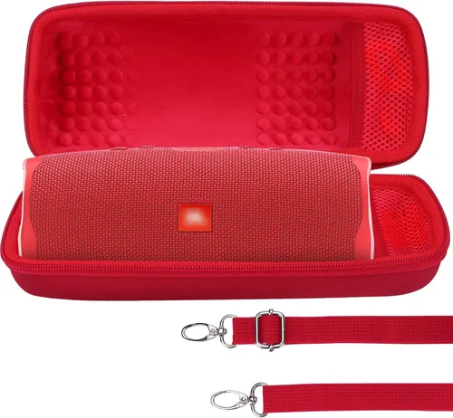 Vista 23 de Carcasa Rígida Lebakort Compatible con Altavoz JBL Charge 5 Charge 4 Impermeable (Carcasa Negra)