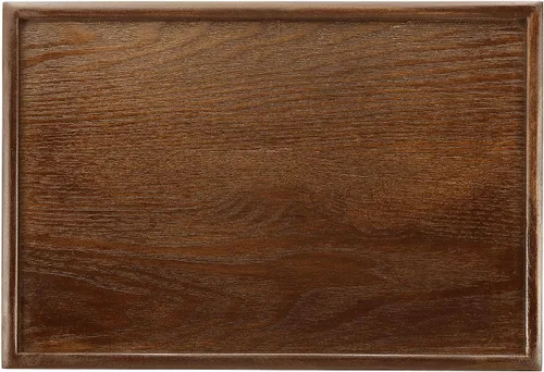 Vista 20 de Bandeja rectangular de madera para servir de madera, bandeja decorativa, 13.8 x 9.5 pulgadas, apta para decoración del hogar, cocina, mesa auxiliar