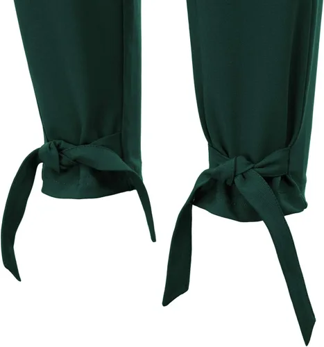 Vista 4 de GRACE KARIN - Pantalón deportivo tipo lápiz para mujer, diseño informal de tiro alto para el trabajo, con lazo y bolsillos