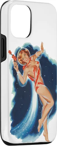 Vista 3 de Funda para iPhone 15 Space Explorer Ciencia ficción Ciencia Ficción Pin Up Girl