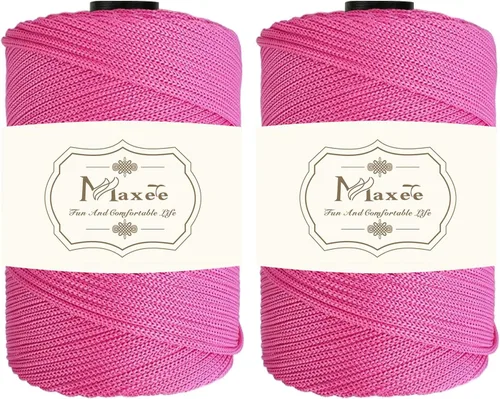 Vista 101 de Cordón de macramé de poliéster de alta calidad de 0.118 in × 218 yardas, 0.118 in, 100% polipropileno, ideal para ganchillo, ganchos de pared