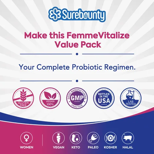 Vista 9 de Paquete de probióticos, probiótico femenino 4 en 1 (30 unidades) y probiótico de restauración suprema (60 unidades), 2 paquetes, soporte vaginal