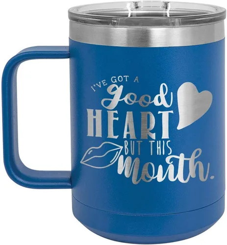 Vista 12 de Taza de café de 15 onzas con tapa superior deslizante, con aislamiento, ideal para regalo de cumpleaños o Navidad de mujeres y hombres