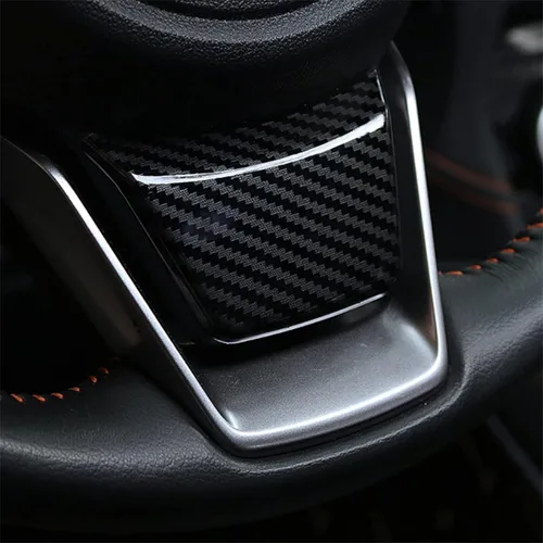 Vista 3 de 4 piezas de marco de panel de volante de fibra de carbono ABS para Subaru Forester Ascent SUV 2019-2024, para Impreza 2017-2024, para Legacy/Outback