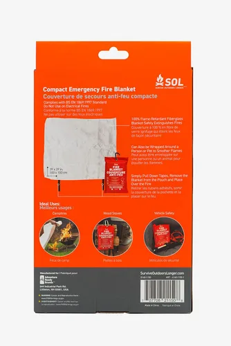 Vista 4 de Survive Outdoors - Manta de emergencia contra incendios más larga, paquete de 2