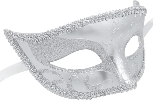 Vista 6 de Coddsmz Juego de máscaras para parejas con palo de sujeción, máscaras venecianas de Halloween, máscaras de Mardi Gras, máscara de disfraz de fiesta