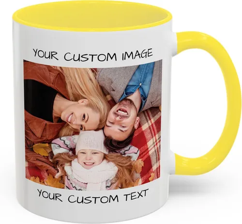 Vista 13 de Taza de café personalizada, regalo personalizado, taza de cerámica con foto, imágenes o texto, novedad de tazas personalizadas, perfecta para rojo